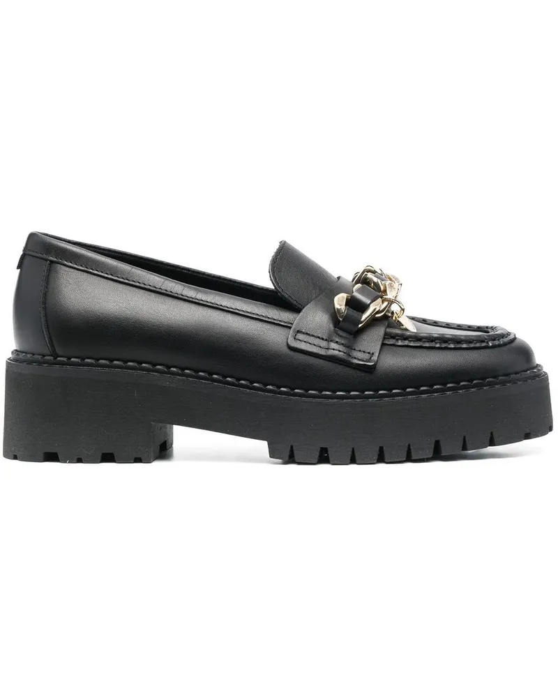 Tommy Hilfiger Loafer mit Kettendetail 50mm - Schwarz Schwarz