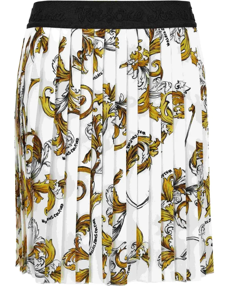 Versace Jeans Faltenrock mit Print - Weiß Weiß