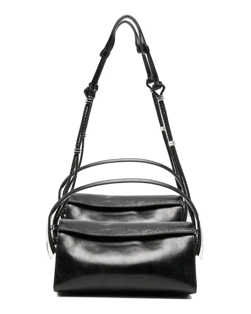 Benedetta Bruzziches Schultertasche mit geflochtenem Riemen - Schwarz Schwarz