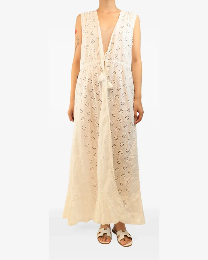 Melissa Odabash Maxikleid mit Lochstickerei - Nude Nude