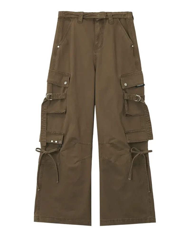 Musium Div. Cargohose mit Schnallendetail und mehreren Taschen - Braun Braun