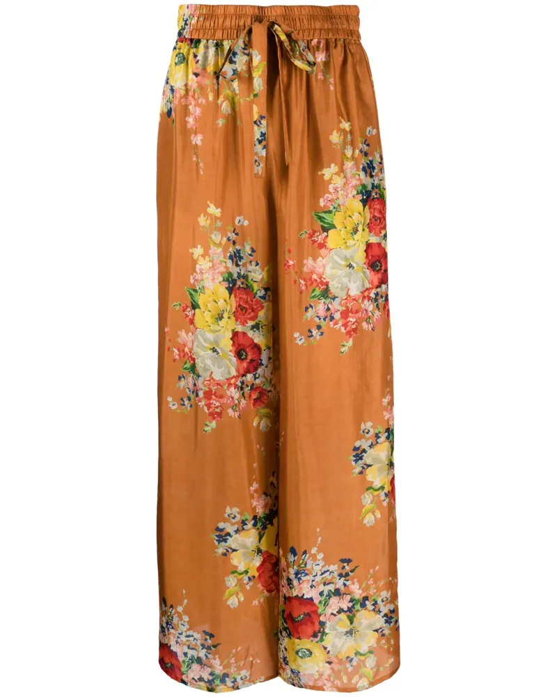 Zimmermann Weite Seidenhose - Orange Orange
