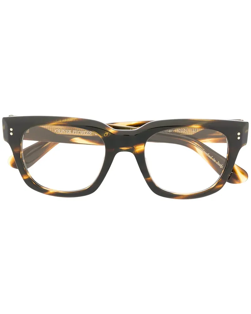Oliver Peoples Eckige 'Shiller' Brille - Braun Braun