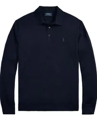 Ralph Lauren Langärmeliges Woll-Poloshirt Blau