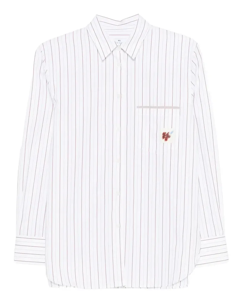 Paul Smith Hemd mit gestreifter Tasche - Weiß Weiß