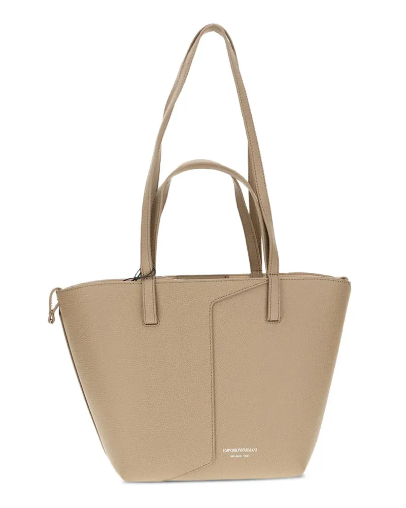 Emporio Armani Schultertasche mit Logo-Print - Nude Nude