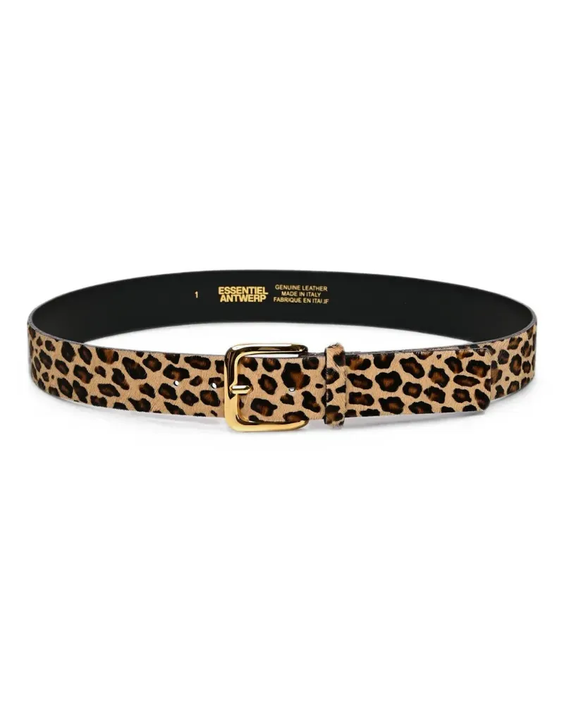 Essentiel Kofee Gürtel mit Leopardenprint - Nude Nude