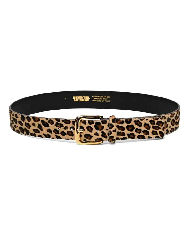 Essentiel Kofee Gürtel mit Leopardenprint - Nude Nude