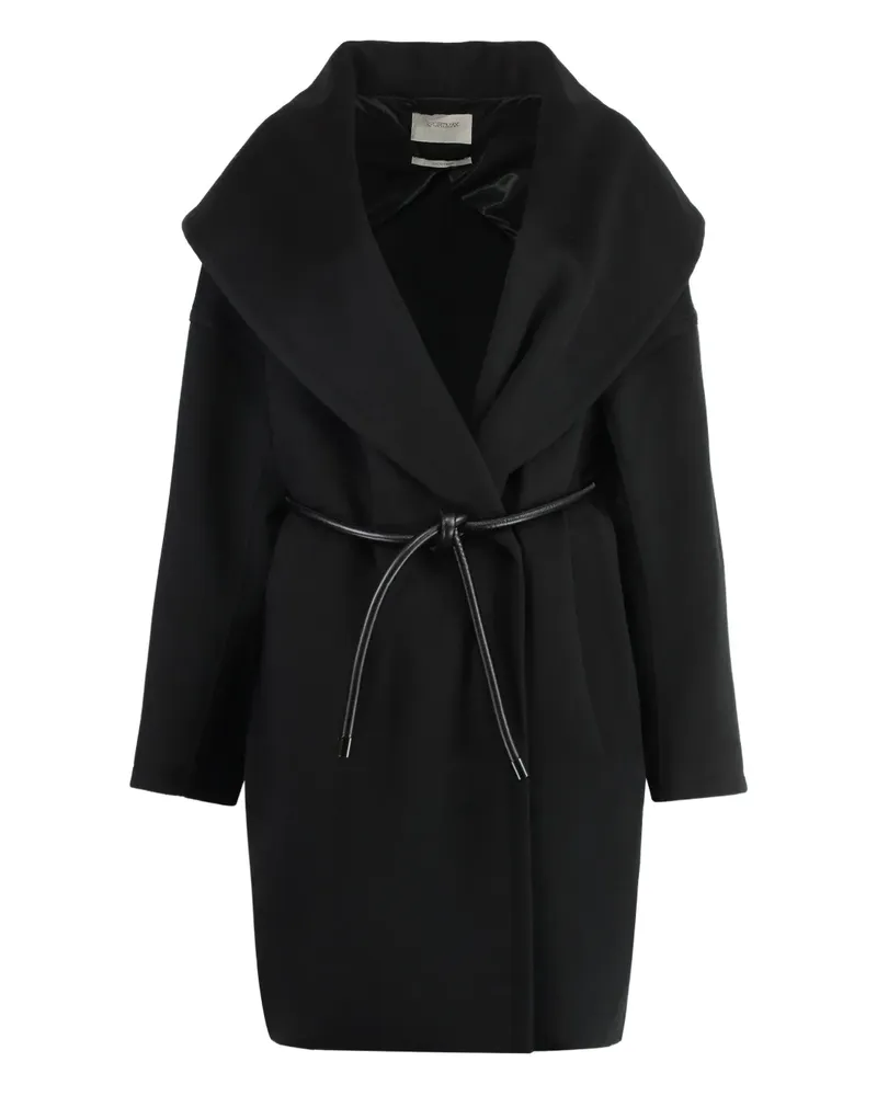 SPORTMAX Luciana Mantel mit Schalkragen - Schwarz Schwarz