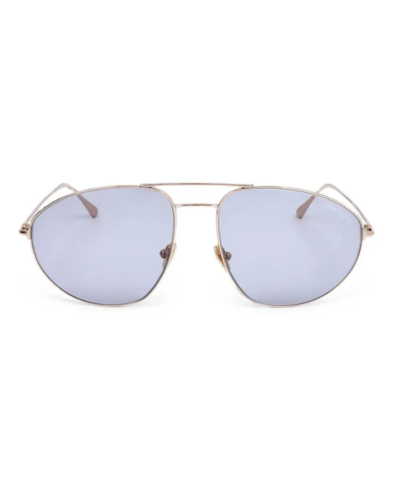 Tom Ford Pilotenbrille mit Doppelsteg - Gold Gold