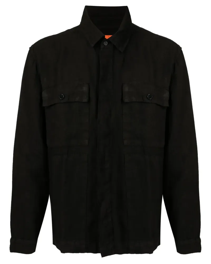Osklen Hemd mit Logo-Patch - Schwarz Schwarz