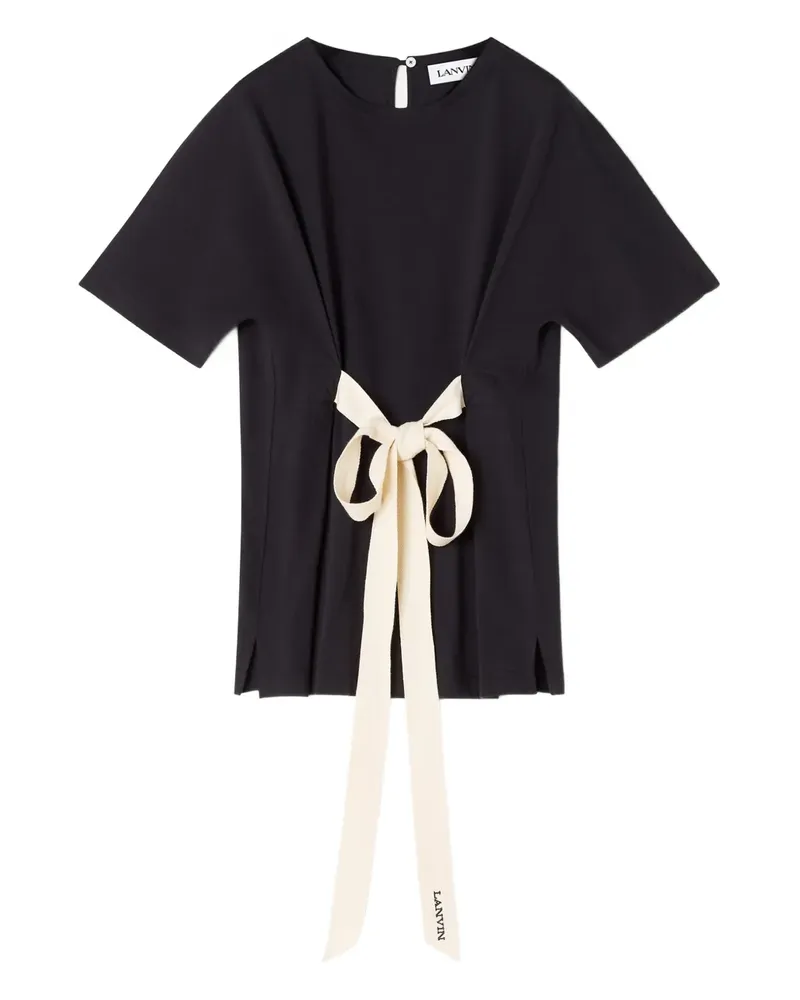 Lanvin Oberteil mit Schnürung - Schwarz Schwarz