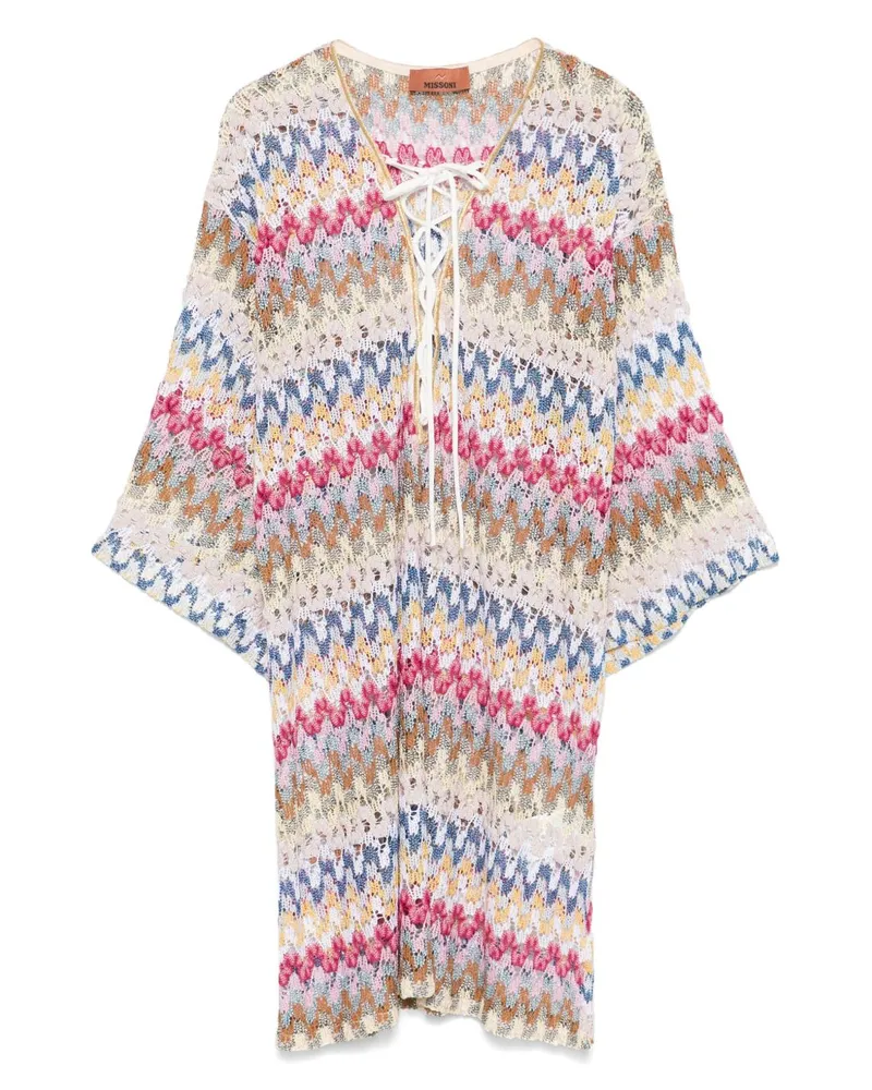 Missoni Kaftan mit Zickzackmuster - Weiß Weiß