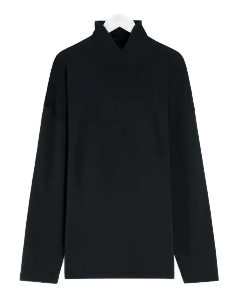 Christophe Lemaire Langarmshirt mit Stehkragen - Schwarz Schwarz
