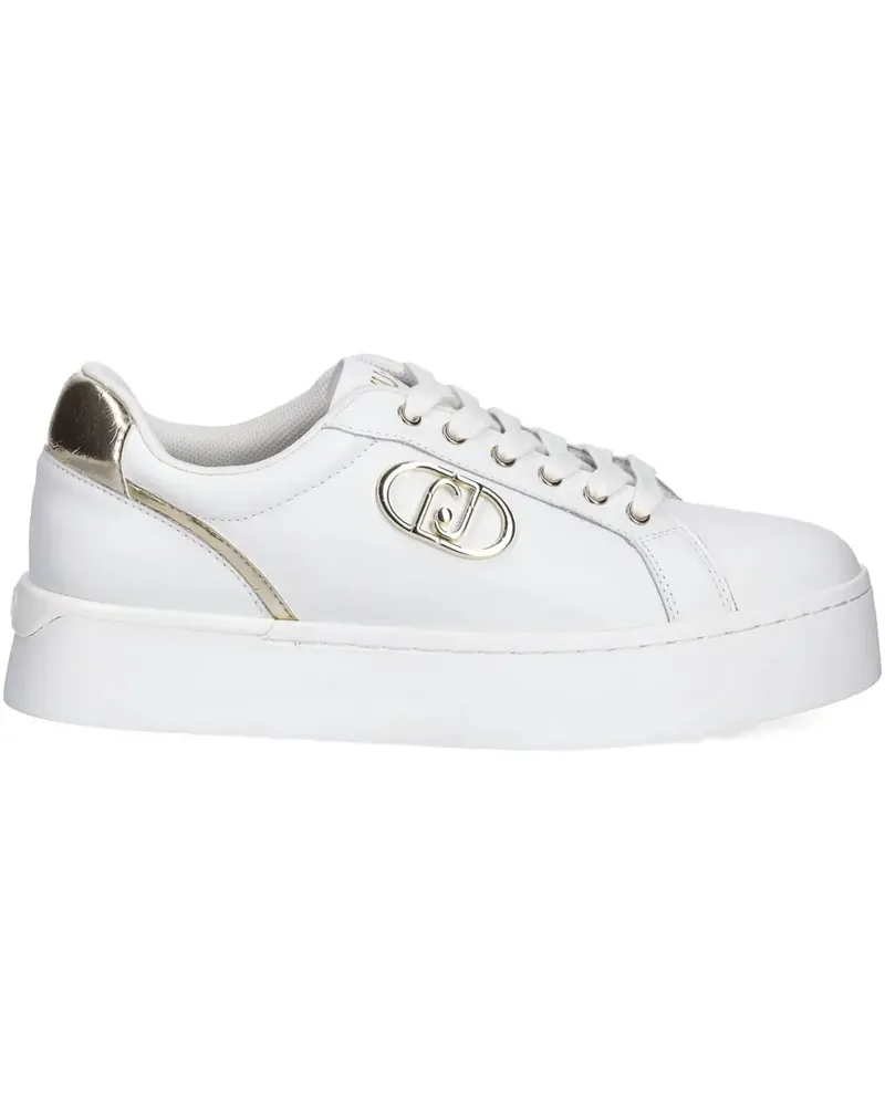 Liu Jo Sneakers mit Plateau im Metallic-Look - Weiß Weiß