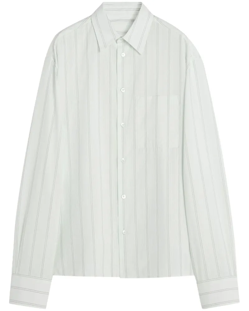 Lanvin Gestreiftes Hemd - Weiß Weiß