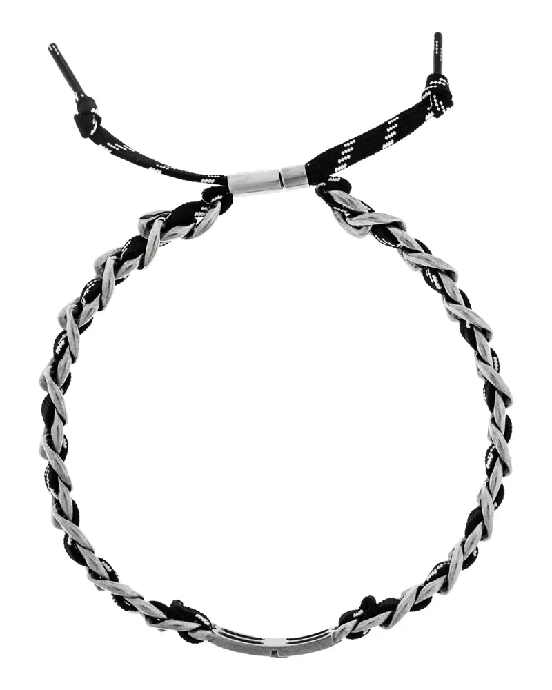 Balenciaga Geflochtene BB Icon Halskette - Silber Silber