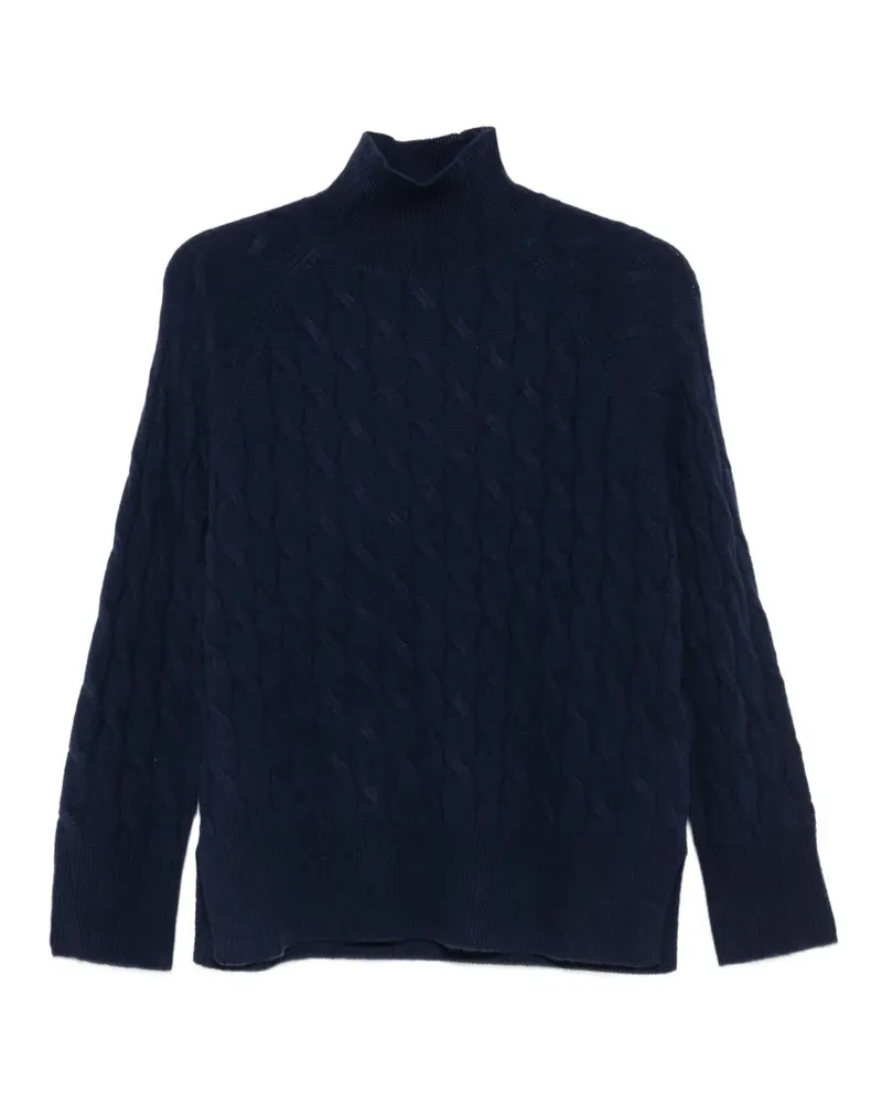 MARELLA cable-knit mock-neck sweater - Blau Blau