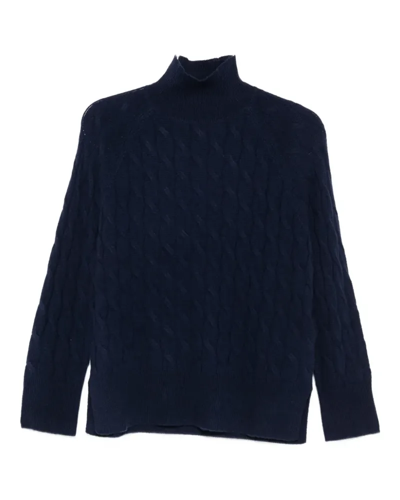 MARELLA cable-knit mock-neck sweater - Blau Blau