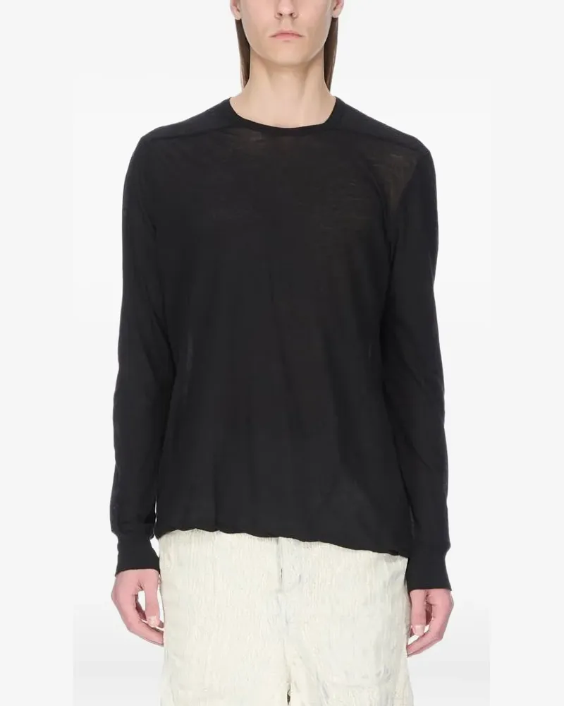 Rick Owens Klassisches Langarmshirt - Schwarz Schwarz