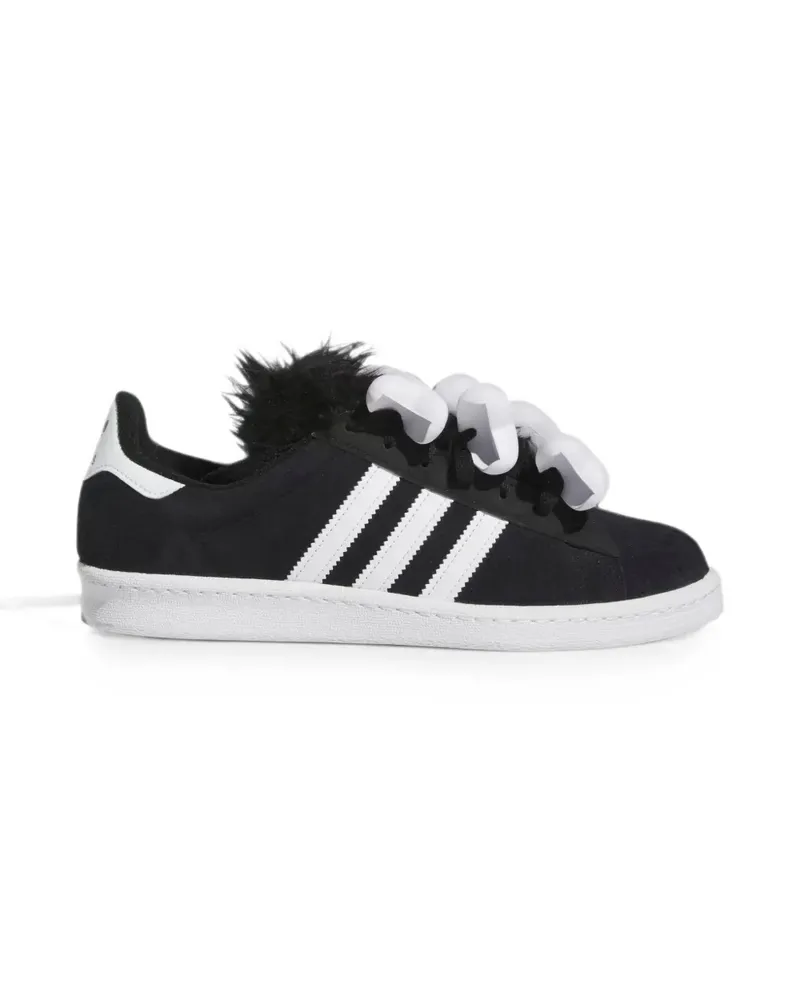 adidas x Jeremy Scott Bones Campus 80s Sneakers mit Knochenapplikation - Schwarz Schwarz