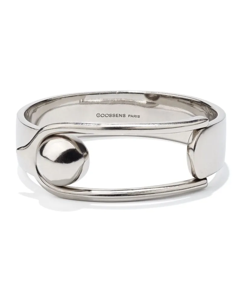 Goossens Paris Poliertes Boucle Armband - Silber Silber