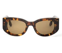 Ovale Sonnenbrille in Schildpattoptik