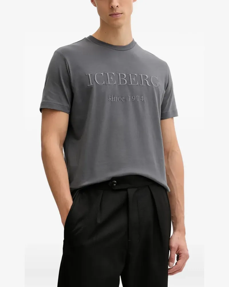 Iceberg embroidered T-shirt - Grau Grau