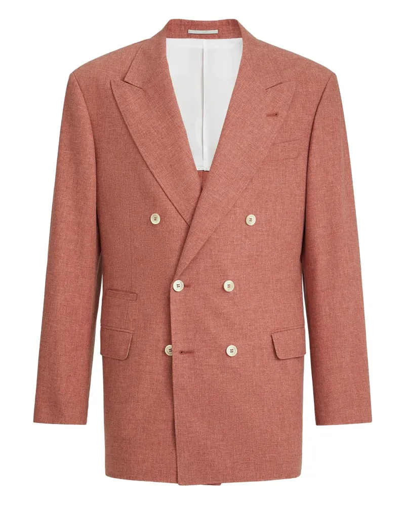 Brunello Cucinelli Doppelreihiges Sakko - Orange Orange