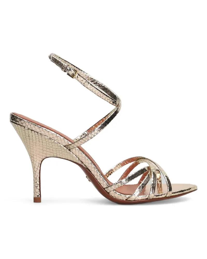 Lola Cruz Raquelle snakeskin-effect strappy sandals - Gold Gold