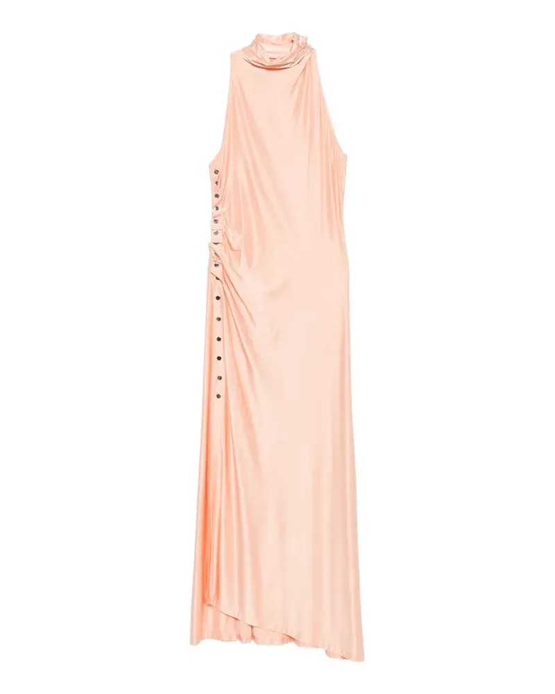 Paco Rabanne Gerafftes Kleid mit Knopfdetail - Rosa Rosa