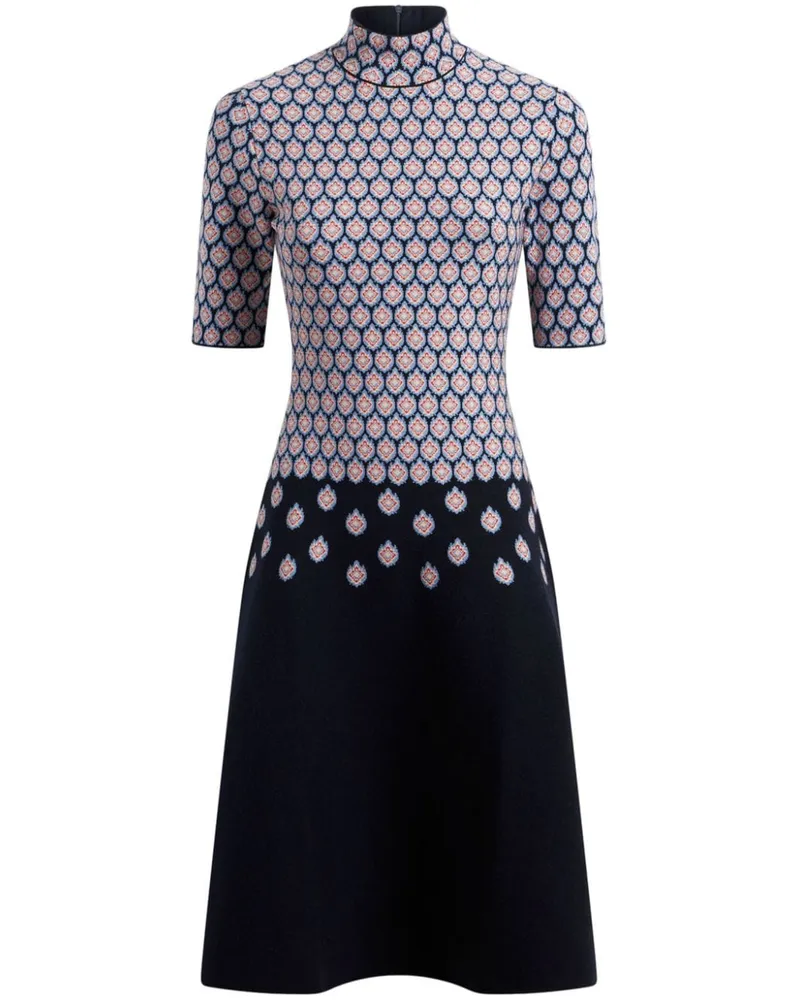 Etro Kleid mit Jacquard - Blau Blau