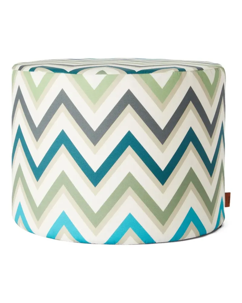 Missoni Home Watamu Hocker mit Zickzackmuster - Weiß Weiß