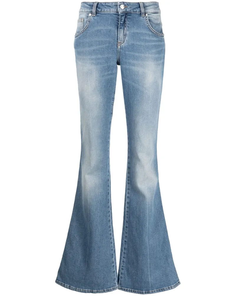 Blumarine Tief sitzende Bootcut-Jeans Blau