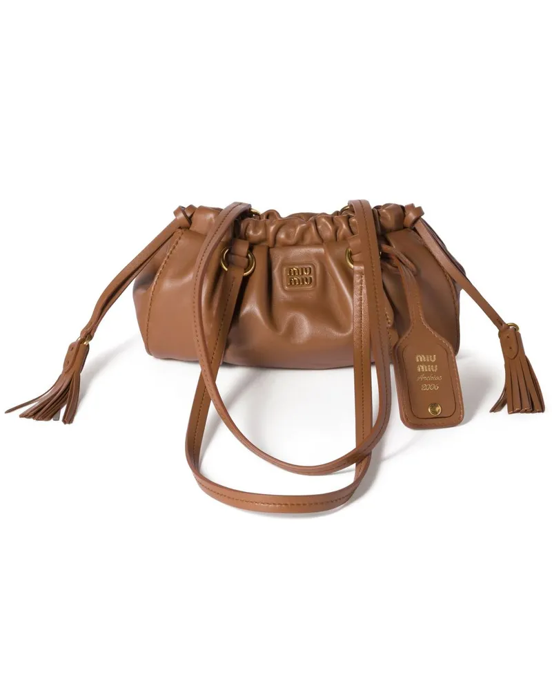 Miu Miu Mini Joie Schultertasche - Braun Braun