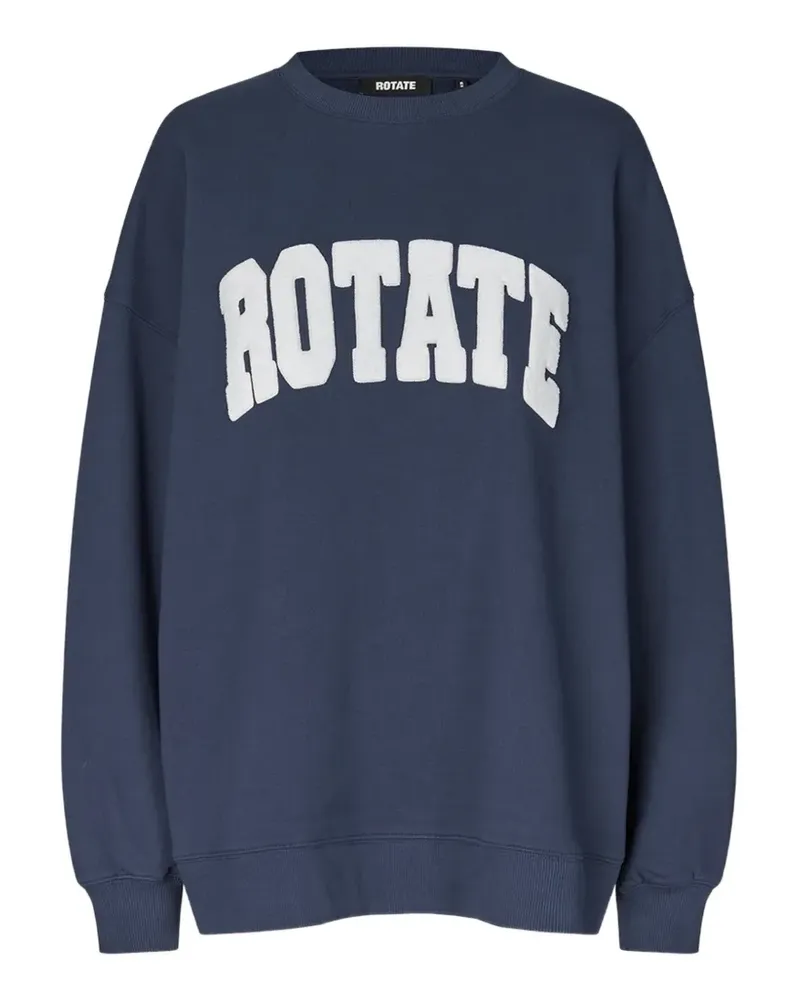 ROTATE Birger Christensen Sweatshirt mit Logo-Applikation - Blau Blau