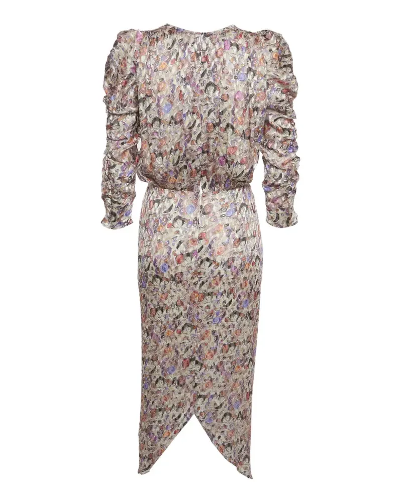 Isabel Marant Gerafftes Nemil Midikleid - Nude Nude