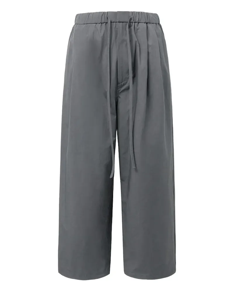 AMOMENTO Bundfaltenhose mit Kordelzug - Grau Grau