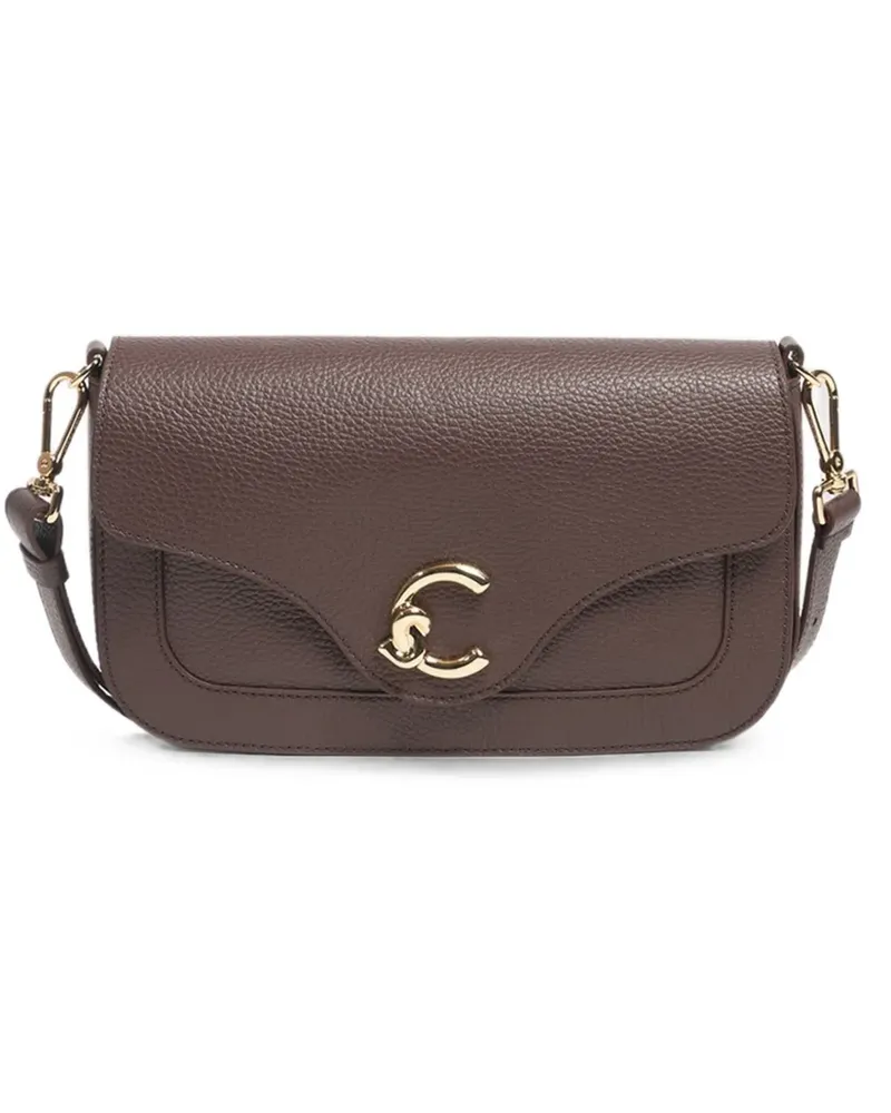 Coccinelle Mittelgroße C-Me Lock Schultertasche - Braun Braun