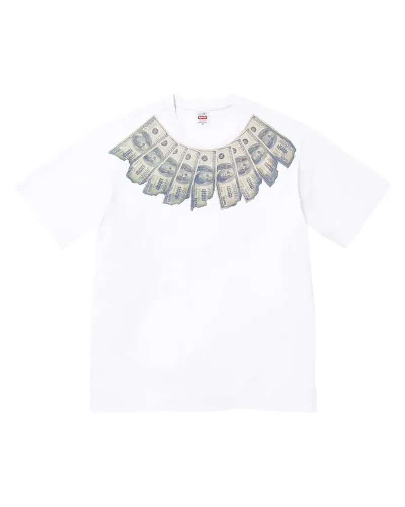 Supreme Being x MM6 Maison Margiela T-Shirt mit Geldprint - Weiß Weiß