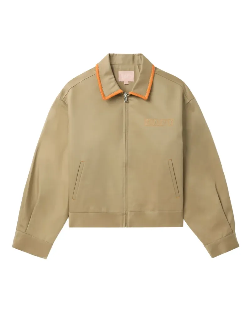 BAPE Reißverschlussjacke mit besticktem Kragen - Braun Braun