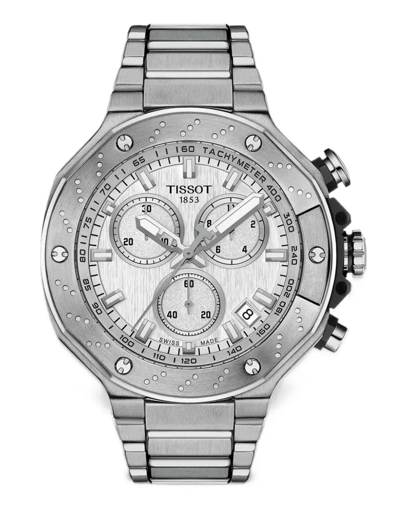 Tissot T-Race 45mm chronograph watch - Silber Silber