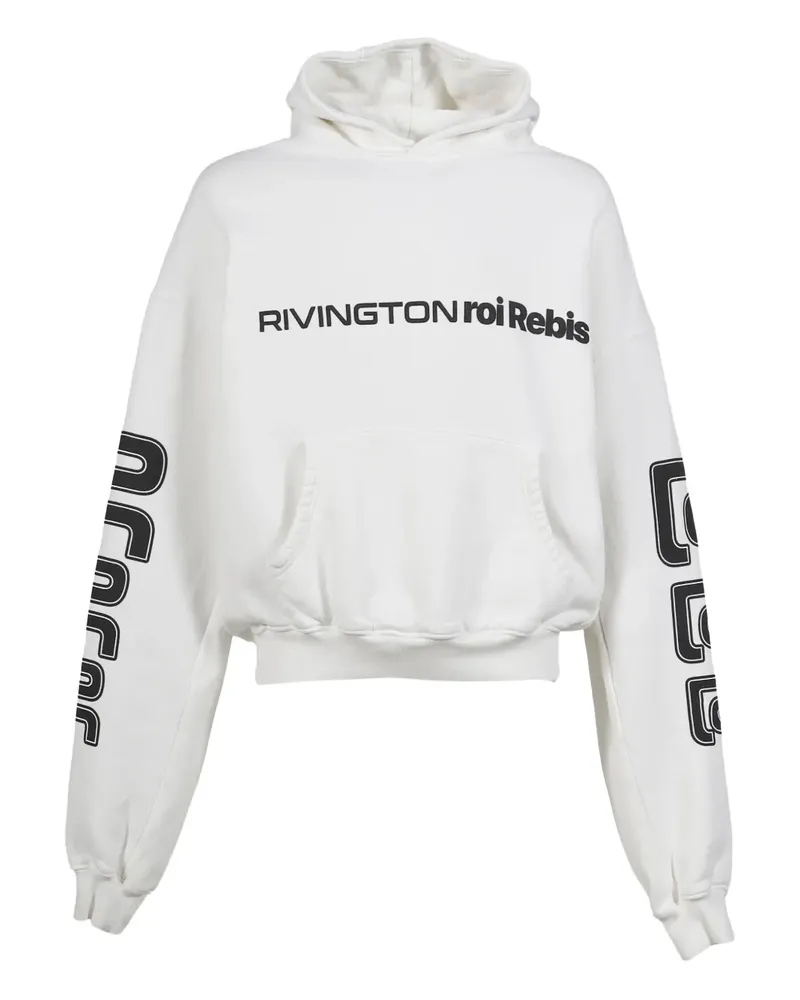 RRR123 Hoodie mit Logo-Print - Weiß Weiß