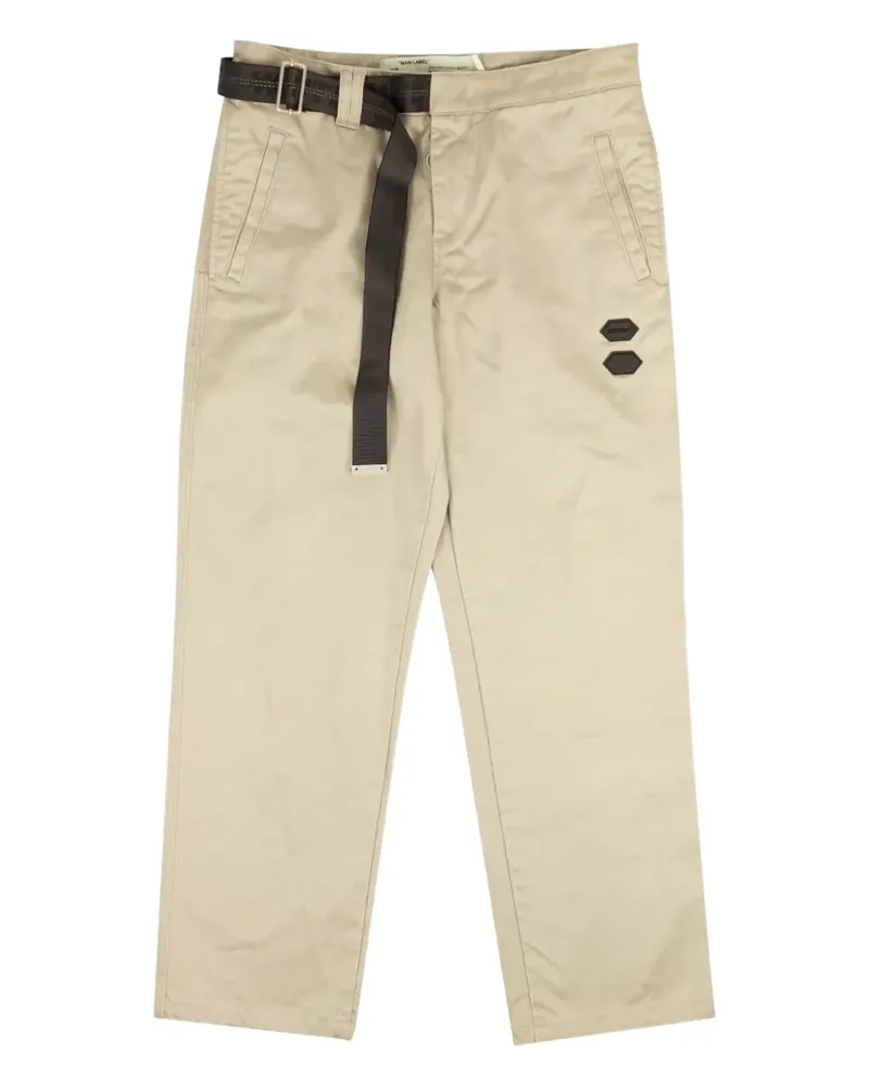 OFF-WHITE Industrial Tapered-Jeans mit Gürtel - Nude Nude
