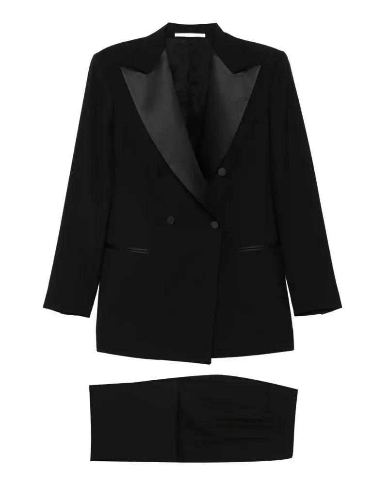 Tagliatore Doppelreihiger Elenia Anzug - Schwarz Schwarz