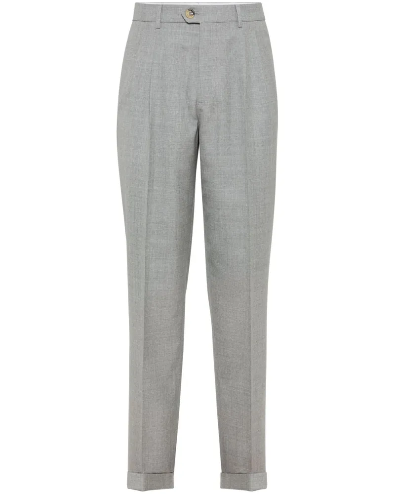 Brunello Cucinelli Klassische Bundfaltenhose - Grau Grau