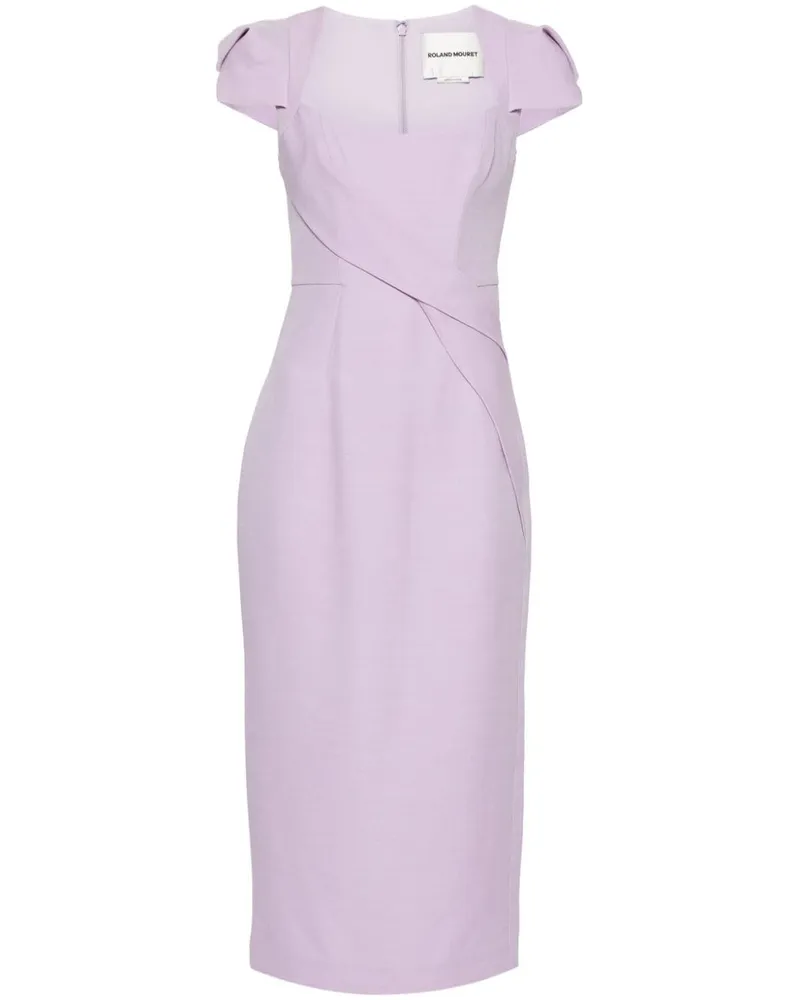 Roland Mouret Texturiertes Midikleid Violett