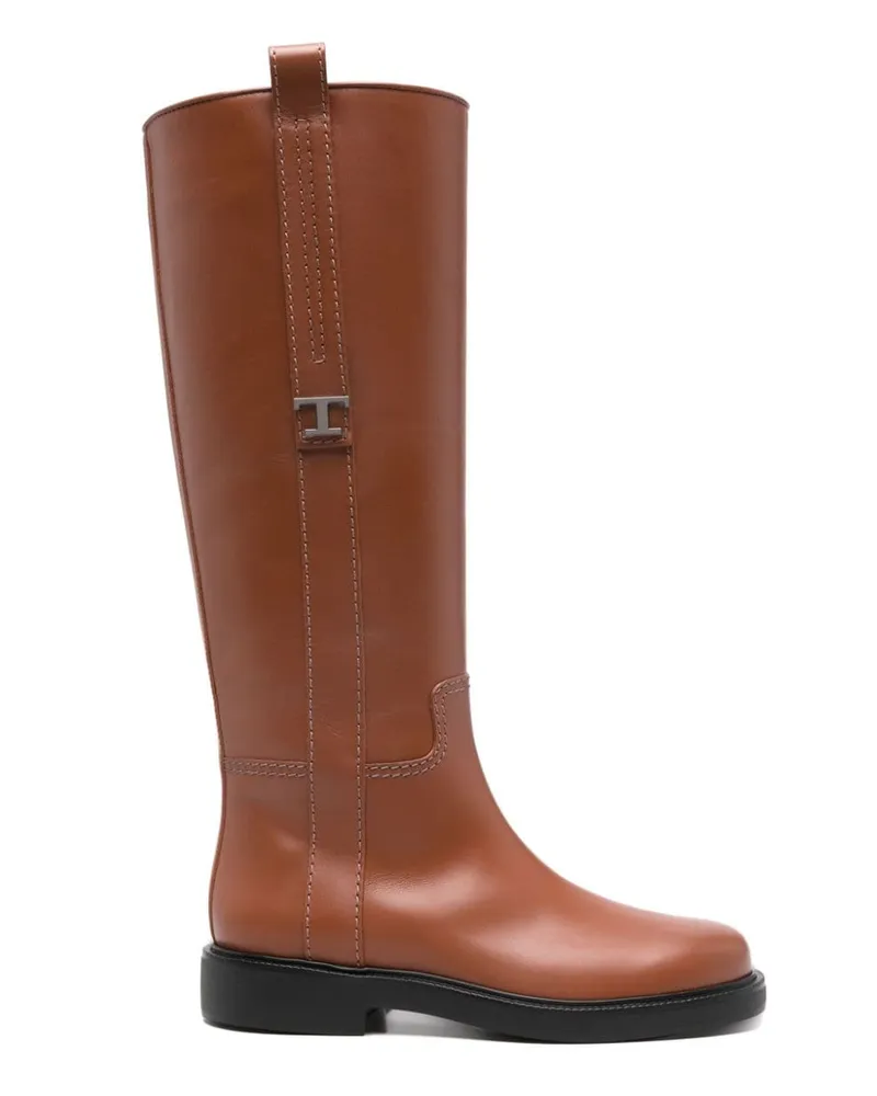 TOD'S Stiefel mit Logo - Braun Braun