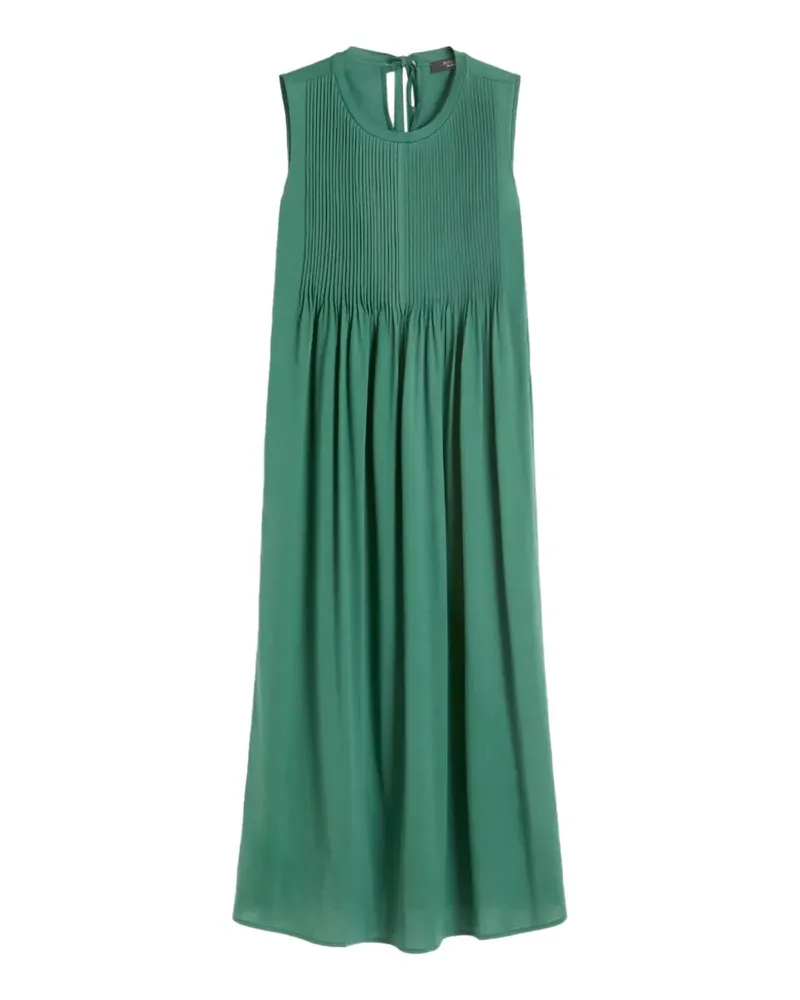 Max Mara Kleid mit Falten - Grün Grün