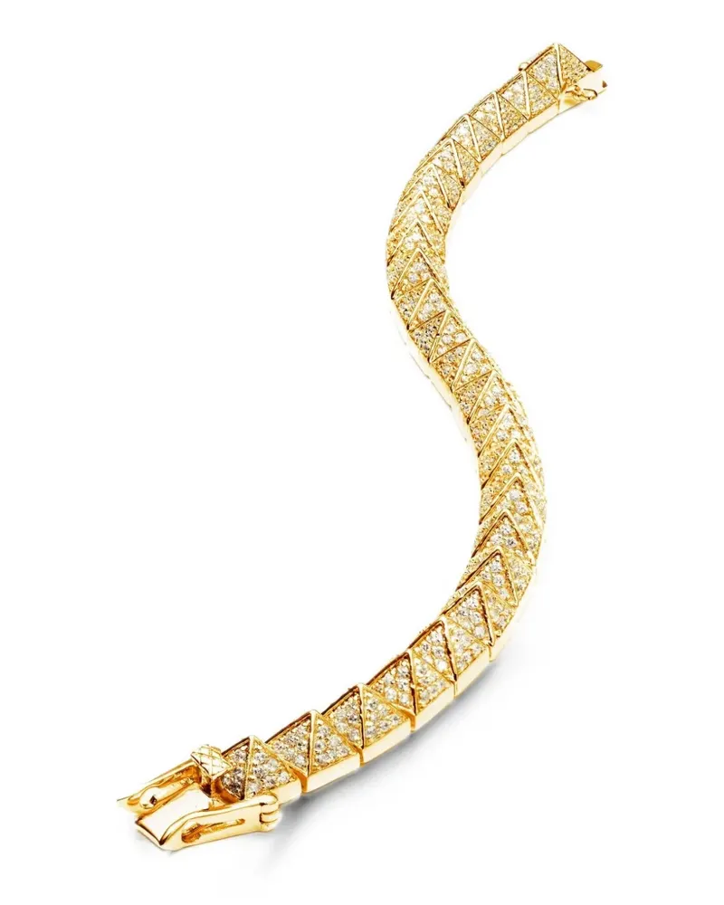Eddie Borgo Pyramid Armband mit Pavé - Gold Gold